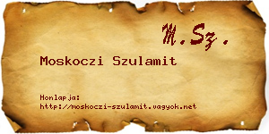 Moskoczi Szulamit névjegykártya